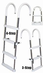 3 or 4 Step Stainless Steel Telescoping Pontoon Ladder