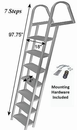 7 Step Pontoon Dock Ladder - Return New Condition
