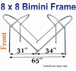 Pontoon Bimini Top Complete Kit (8' x 8' x 1-1/4")