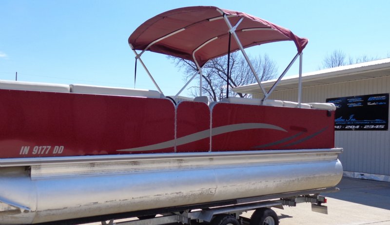 Sunbrella Pontoon Boat Bimini Top Complete Kit - 8.5' x 8'