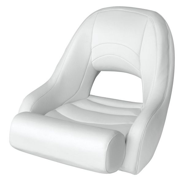 Pontoon Captains Seat with Flip Up Bolster