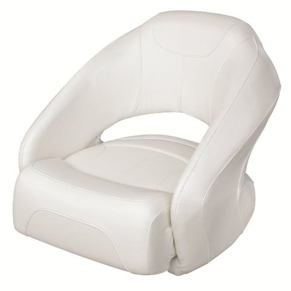 Pontoon Captains Seat with Flip Up Bolster
