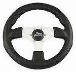 Schmitt Marine Steering Wheel Black with Brushed Aluminum