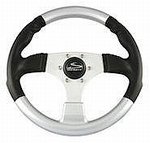 Schmitt Marine Steering Wheel Black and Sliver