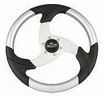 Schmitt Marine Steering Wheel Silver with Silver Inserts 