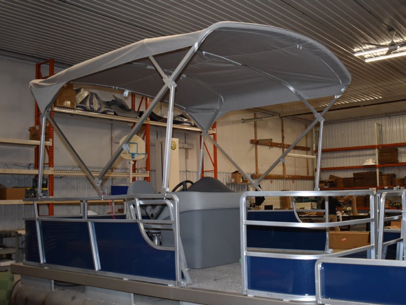 Heavy duty pontoon bimini top 8'6 x 10 with 1-1/4 inch frame