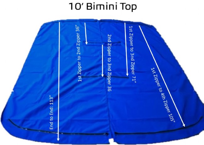Sunbrella Pontoon Top and Boot 8' x 10' 