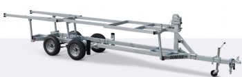 crank up tandem axle pontoon trailer