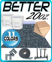 20oz Boat Carpet Decking Kit (8.5' W x 16' L)