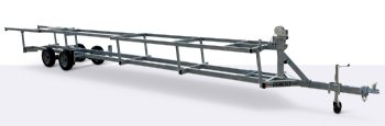 28' Crank Up Tandem Axle Pontoon Trailer