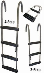 3 or 4 Step Removable Telescoping Pontoon Ladder