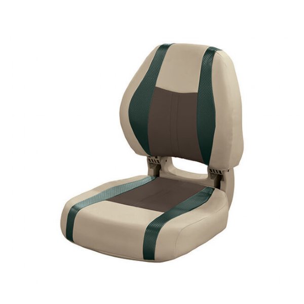 Talon Torsa Folding Boat Seat - Mocha Java/ Rock Salt/ Carbon Fiber Evergreen - One Left; 