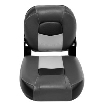 Pro Angler Tour 14" Bass Boat Center Seat-Charcoal/Marble/Black