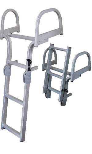 3 Step Folding Rear Entry Pontoon Ladder