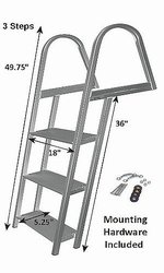 3 Step Pontoon Dock Ladder