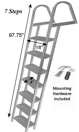 7 step cheap dock ladder