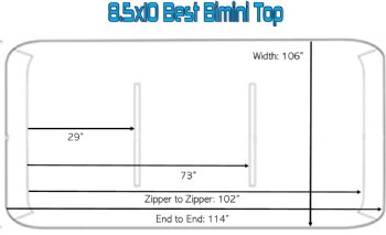 Sunbrella Pontoon Bimini Top and Boot 8.5' x 10' 