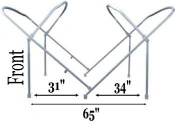 8.5 x 8 replacement pontoon bimini frame complete with hardware