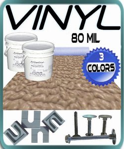 (25ft) 80 Mil Pontoon Vinyl Flooring Kit 