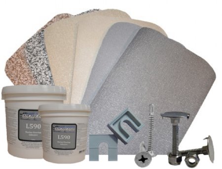 (30ft) 80 Mil Pontoon Vinyl Flooring Kit  