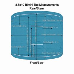 Heavy Duty Pontoon Bimini Top Kit (8' 6"x10'x1-1/4")