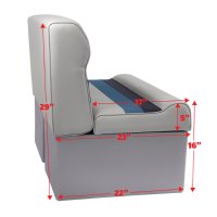 8WD95 Pontoon Seat Dimensions