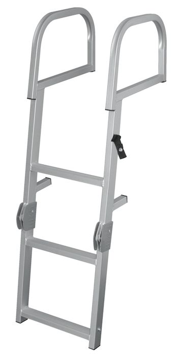 3 Step Folding Aluminum Pontoon Ladder