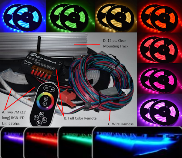 Pontoon Boat Color Changing Light Kit RGB