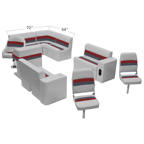 Complete Rear Entry Pontoon Fishing Seat Group WS13575