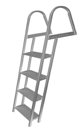 thumbnail image 2 of Monster Fastener 4-Step Heavy Duty Dock Ladder – Anodized Aluminum With Flip-Up Design 2 of 4