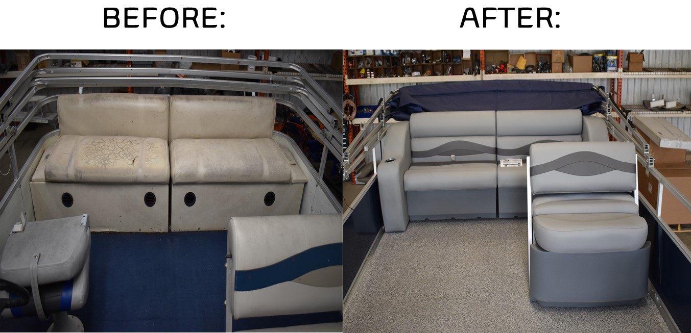 Pontoon Furniture Before and After