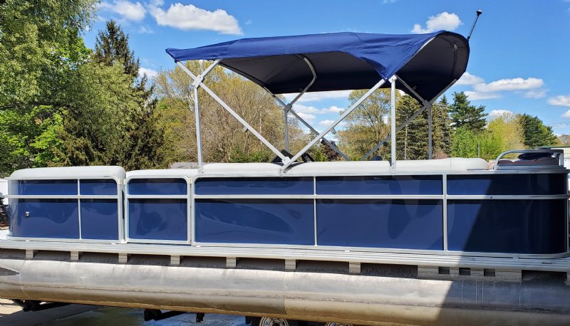 Heavy duty pontoon bimini top 8'6 x 10 with 1-1/4 inch frame