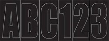 Boat Lettering Kit- 3" Black 