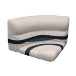 28" Bow Radius Pontoon Corner Seat- Platinum/Cobalt/Navy