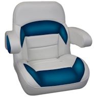 Custom Captains Low Back Boat Seat with Flip Up Arms