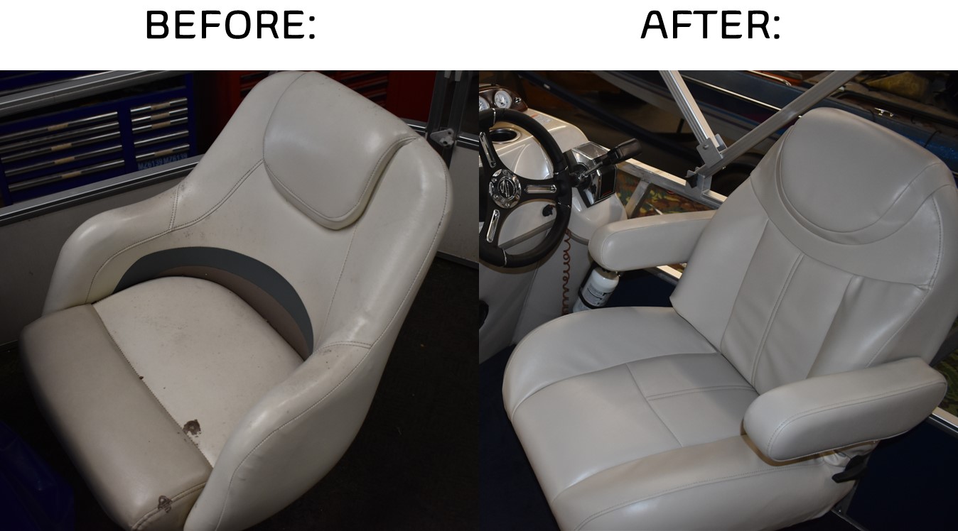 Pontoon Boat Furniture Before and After