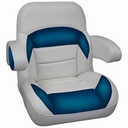 Custom Captains High Back Recliner Boat Seat with Flip Up Arms