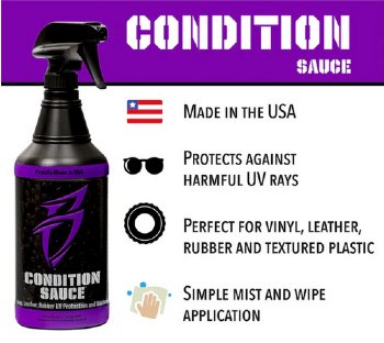 Bling Sauce Condition Sauce – Powerful UV Protection and Surface Restoration for Vinyl, Leather, and Rubber