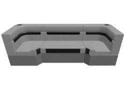DLX Pontoon Rear Couch Package 2 (89")