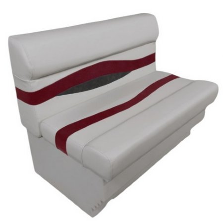 horizon pontoon boat seats are very comfortable with a white base color