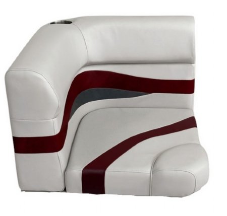 horizon pontoon boat seats are very comfortable with a white base color
