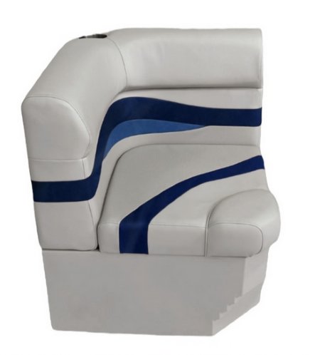 horizon pontoon boat seats are very comfortable with a white base color