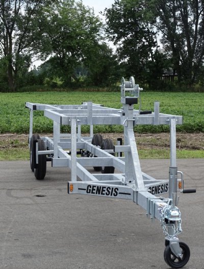 crank up tandem axle pontoon trailer