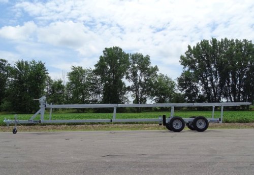 18' Crank Up Single Axle Pontoon Trailer