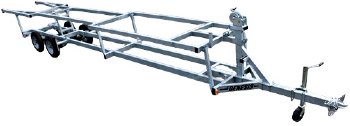 24' Crank Up Tandem Axle Pontoon Trailer