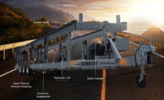 genesis scissor lift pontoon trailers