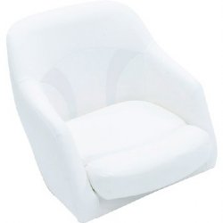 Large Pontoon Bucket Seat- White; 