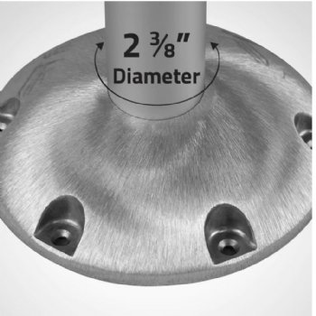 Fixed Boat Seat Pedestal 2 3/8 Diameter 