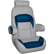 Custom Captains High Back Recliner Boat Seat with Flip Up Arms and Headrest