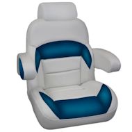 Custom Captains Low Back Boat Seat with Flip Up Arms and Headrest